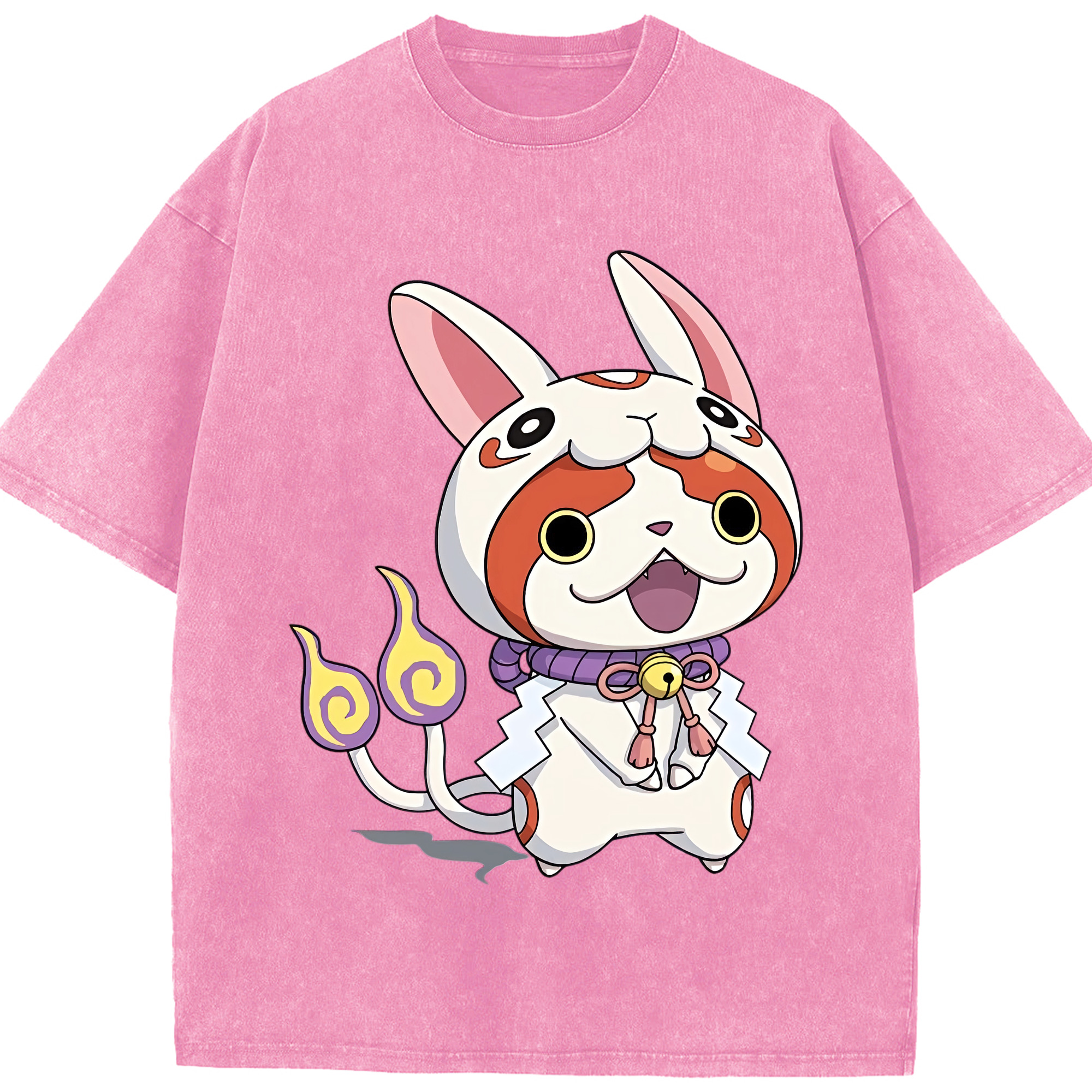 （画像用） 妖怪ウォッチ Yo-kai Watch 綿100% ヴィンテージ風 半袖Tシャツ（フロントプリント）